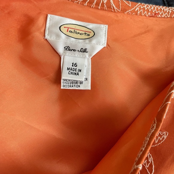 Talbots Orange A-Line Mini Skirt Casual Resort Wear - Picture 4 of 5